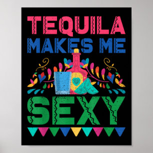 Affiche Tequila me rend Y - Mexicaine Cinco De Mayo Fiesta