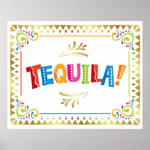 Affiche TEQUILA ! Panneau Fiesta Party