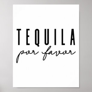 Affiche Tequila Por Favor Party Funny Adulte Boire Cinco