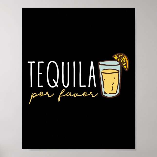 Affiche Tequila Por Favoriser Tequila Mexicaine Tequila Es (Devant)