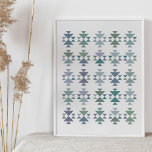 Affiche Terme bleu vert triangle géométrique Motif aztèque<br><div class="desc">Terme bleu vert triangle géométrique Motif aztèque</div>