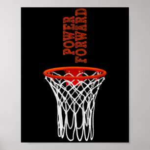 Affiche Termes de basket-ball Motivation Mot Power Forward