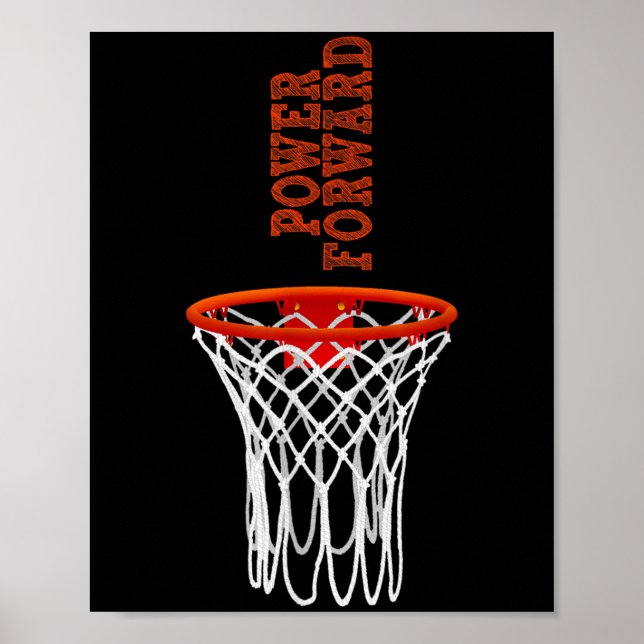 Affiche Termes de basket-ball Motivation Mot Power Forward (Devant)