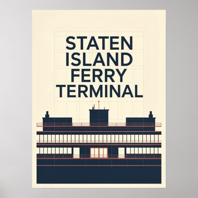 Affiche Terminal du ferry de Staten Island (Devant)