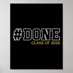 Affiche Terminé Classe De Cadeaux De Diplôme Supérieur 202