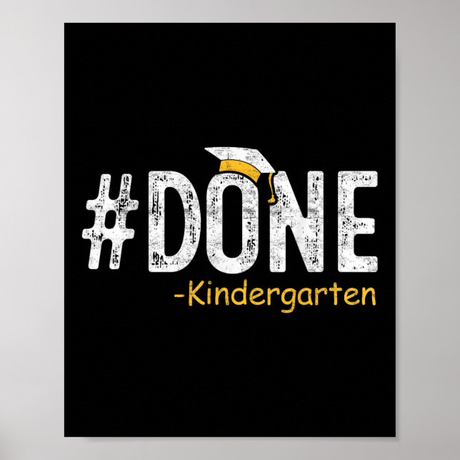 Affiche Terminé maternelle Graduation 2025 Cadeaux Enseign (Devant)