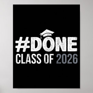 Affiche #terminé promotion 2026 diplômé senior 2026 remise