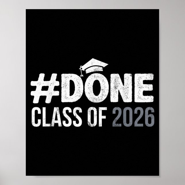 Affiche #terminé promotion 2026 diplômé senior 2026 remise (Devant)