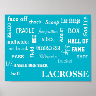 Affiche terminologique de lacrosse