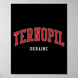 Affiche Ternopil Ukraine Collège Style Universitaire 