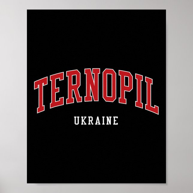 Affiche Ternopil Ukraine Collège Style Universitaire  (Devant)