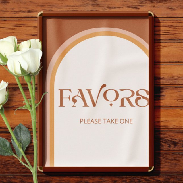 Affiche Terracotta Arch Typographie Favoriser s'il vous pl (Créateur téléchargé)