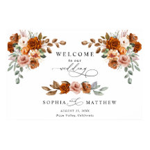 Terracotta Burnt Orange Floral Wedding