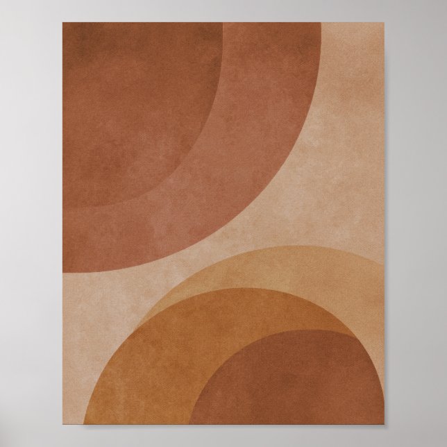 Affiche Terracotta Circles - Minimalist Geometric (Devant)