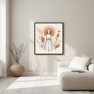Affiche Terracotta Flow – Équilibre Botanique Abstrait I
