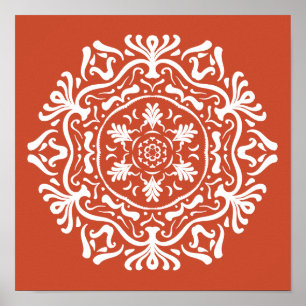 Affiche Terracotta Mandala