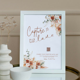 Affiche Terracotta Script Moderne Capturer Le Mariage Amou