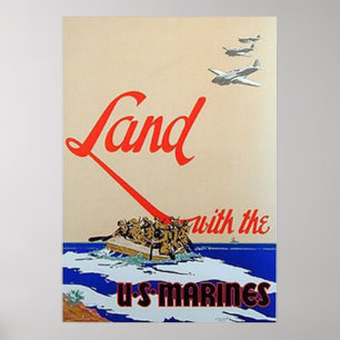 Affiche Terrain Avec Les Marines Américaines