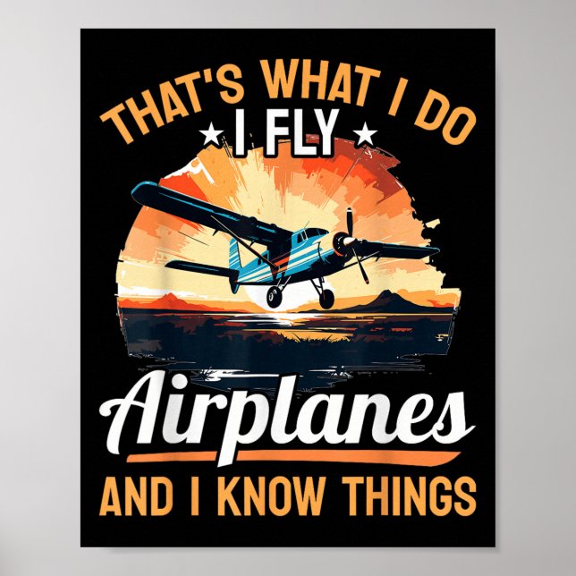Affiche Terrain d'avion d'aéronef - C'est ce que je fais j (Devant)