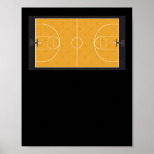Affiche terrain de basket-ball