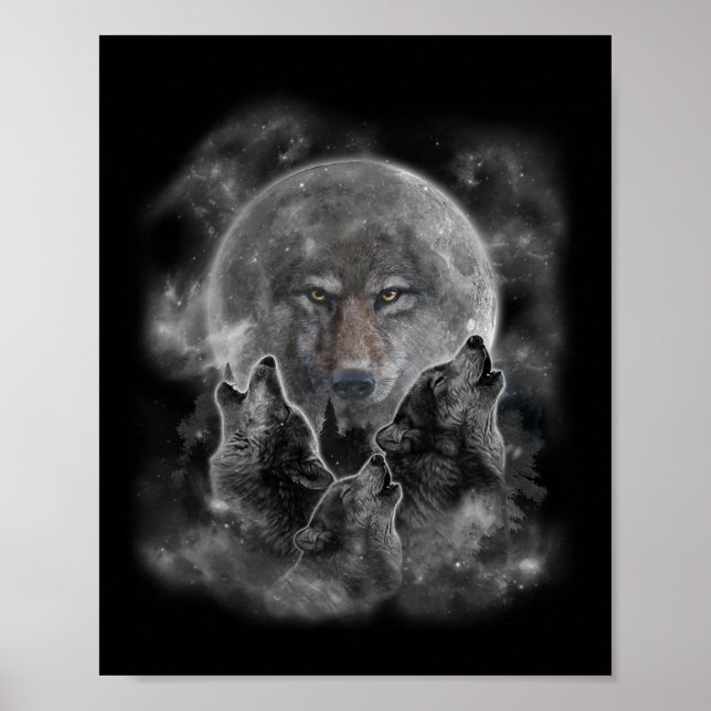 Affiche Terrain de chasse au loup gris (Devant)
