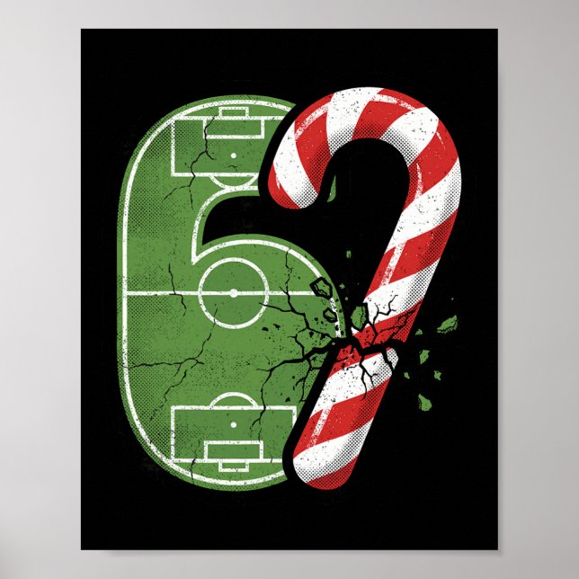 Affiche Terrain de football Candy Cane 67 Fêlé Drôle de No (Devant)