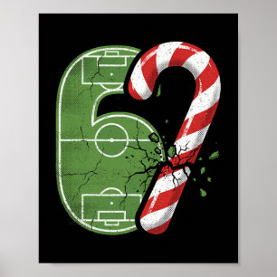 Affiche Terrain de football Candy Cane 67 Fissuré Drôle de
