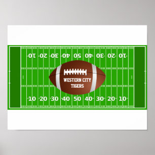 Affiche Terrain de football personnalisé avec nom d'équipe