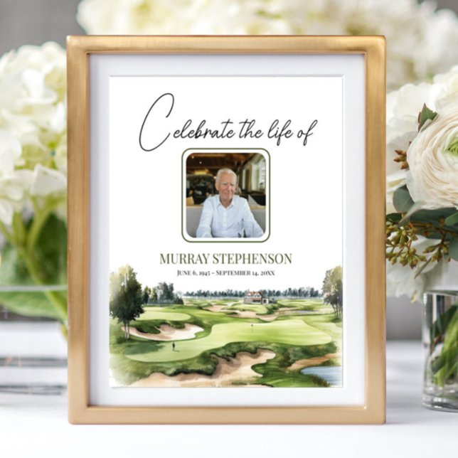 Affiche Terrain de golf Bienvenue à la célébration de la v (Créateur téléchargé)
