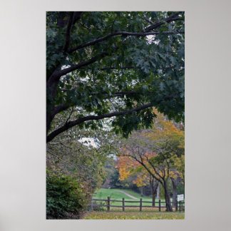 Affiche Terrain De Golf Des Sources Pétrissantes En Automn