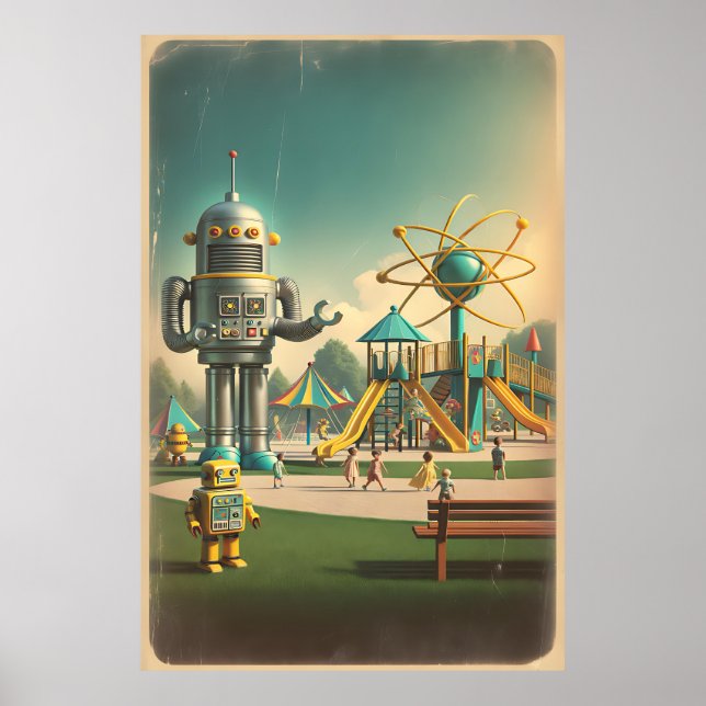 Affiche Terrain de jeu Whimsical de l'âge atomique - Futur (Devant)