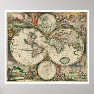 Affiche Terrarum Orbis Tabula