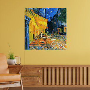 Affiche Terrasse du Café, peinture artistique fine de Vinc