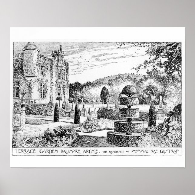 Affiche Terrasse Garden Ballimore, Jacquard, de Thomas Maw (Devant)