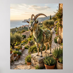 Affiche Terrasse lumineuse du chèvre romarin