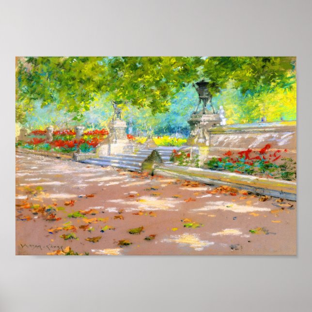 Affiche Terrasse vintage, Prospect Park (1887) dessin (Devant)