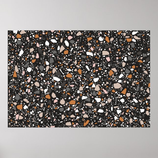 Affiche Terrazzo sol motif sans soudure dans les couleurs  (Devant)
