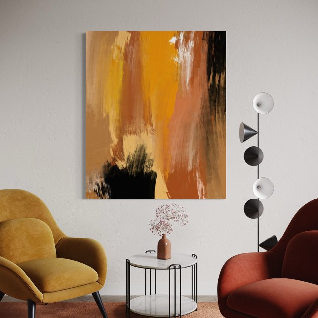 Affiche Terre Abstraite (Abstract Grounded Earth artwork displayed)