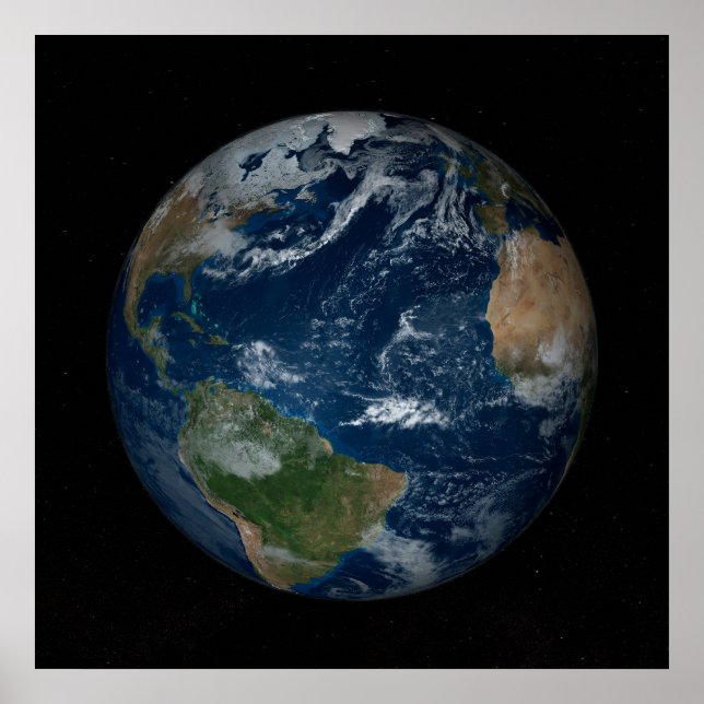 Affiche Terre Avec Nuages Et Glace De Mer (Devant)