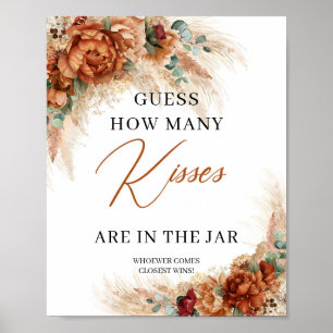 Affiche Terre cuite Devinez combien de baisers il y a dans