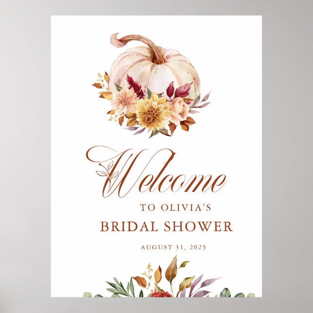 Affiche Terre Cuite Fleurie Herbe de la Pampa et Citrouill (Devant)