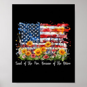 Affiche Terre de fleurs sauvages des libres grâce aux brav