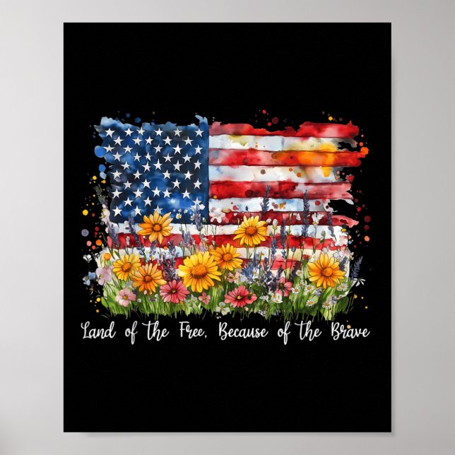 Affiche Terre de fleurs sauvages des libres grâce aux brav (Devant)