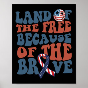 Affiche Terre De La Liberté À Cause Du Brave Juillet 4 Ind