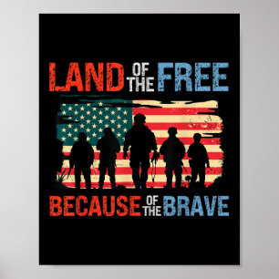 Affiche Terre De La Liberté À Cause Du Brave Mémorial