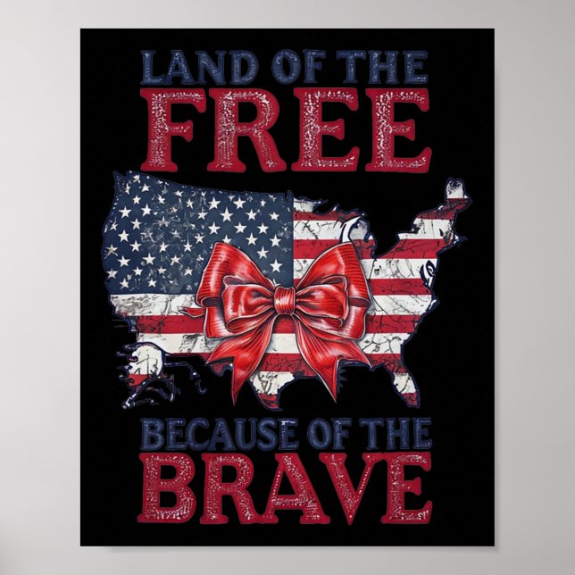 Affiche Terre de liberté grâce aux braves 4 juillet  (Devant)