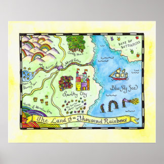 Affiche Terre des mille arcs-en-ciel