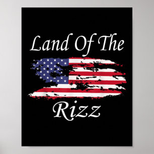 Affiche Terre du Rizz drôle patriotique Trump 4 juillet