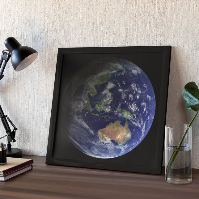 Affiche Terre entière de l'espace montrant Australie (Poster in frame)