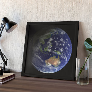 Affiche Terre entière de l'espace montrant Australie